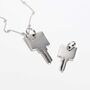 Sterling Silver Key Necklace Large, thumbnail 5 of 7