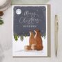 Cute Woodland Fox Christmas Card For Husband, thumbnail 1 of 4