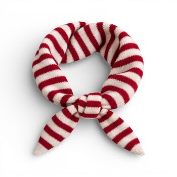 Personalised Berry And Soft Pink Stripe Triangle Scarf, 2 of 3