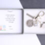 First Day Of School Lucky Sixpence Charm Keyring, thumbnail 1 of 2
