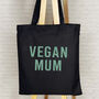 Vegan Mum Natural Tote Bag, thumbnail 2 of 3