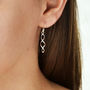Sterling Silver Dangly Simple Twist Earrings, thumbnail 1 of 3