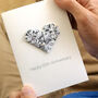 Personalised 60th Diamond Anniversary Origami Heart Card, thumbnail 1 of 7