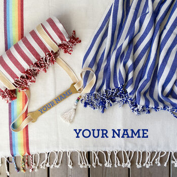 Personalised Cotton Towel Shawl, Christmas Gift For Couples, 9 of 12