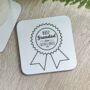Personalised Best Dad Rosette Coaster, thumbnail 1 of 2