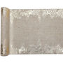 Christmas Table Runner Beige And Gold Cotton 3m, thumbnail 3 of 5