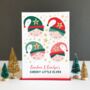 Grandparent Cheeky Elves Personalised Christmas Card, thumbnail 1 of 9