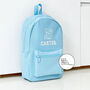 Blue Personalised Name And Design Unisex Mini Backpack, thumbnail 5 of 8