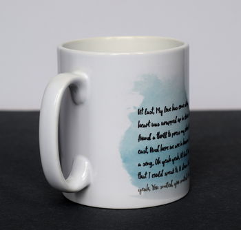 Your Quotation Or Song Watercolour Wash Mug, 8 of 12