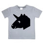Kids Chalkboard T Shirt Unicorn Design, thumbnail 3 of 6