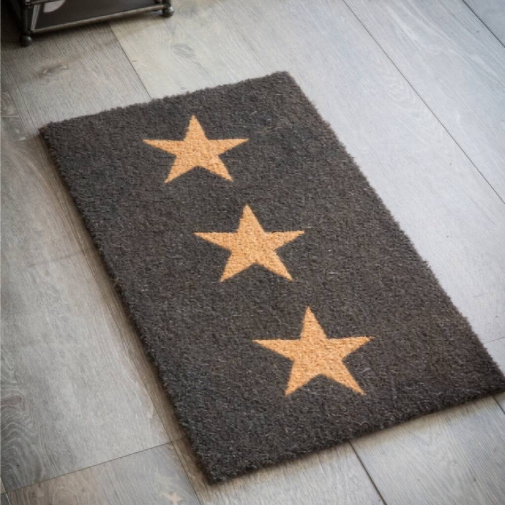Charcoal Three Star Doormat