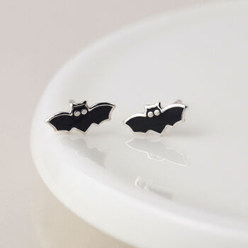 Sterling Silver Bat Stud Earrings – 8mm X 4mm, 3 of 4