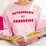 'Outnumbered By Grandkids' Grandma Sweatshirt, thumbnail 1 of 12