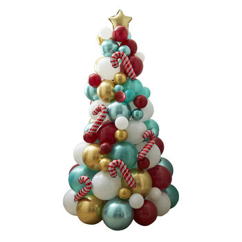 Novelty Candy Cane Balloon Christmas Tree, 2 of 3