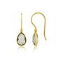 Green Amethyst Earrings On Gold Vermeil Hooks, thumbnail 1 of 2