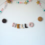 Handmade Brown And Pink Hello Clay Hanging Garland, thumbnail 1 of 3