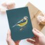 Illustrated Blue Tit Greeting Card, thumbnail 2 of 2