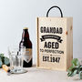 Personalised Vintage Age Wooden Beer Gift Box, thumbnail 1 of 1