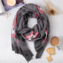 Cashmere Winter Floral Scarf, thumbnail 1 of 3