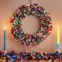 Recycled Sari Wreath, thumbnail 1 of 2