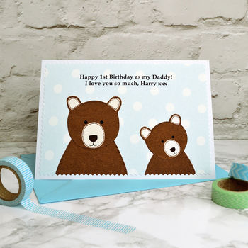'Daddy Bear' Personalised Birthday Card, 3 of 3