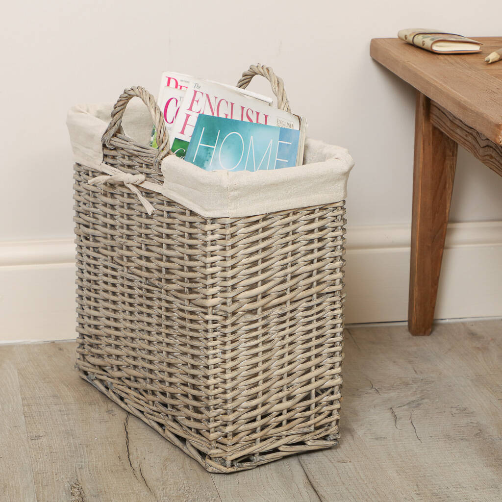 Country Home Wicker Magazine Basket By Dibor
