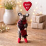 Felt Mouse With Scarf And Personalised Heart, thumbnail 1 of 3