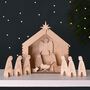 Wooden Scandi Style Christmas Craft Nativity Scene, thumbnail 1 of 4