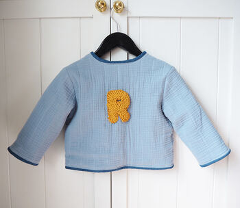 Baby And Child's Quilted Coat Personalised With Initial, 2 of 9