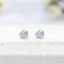 Mini Sterling Silver Love Knot Stud Earrings, thumbnail 1 of 6