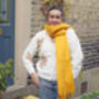 Yellow Colour Block Warm Wrap Scarf, thumbnail 3 of 5