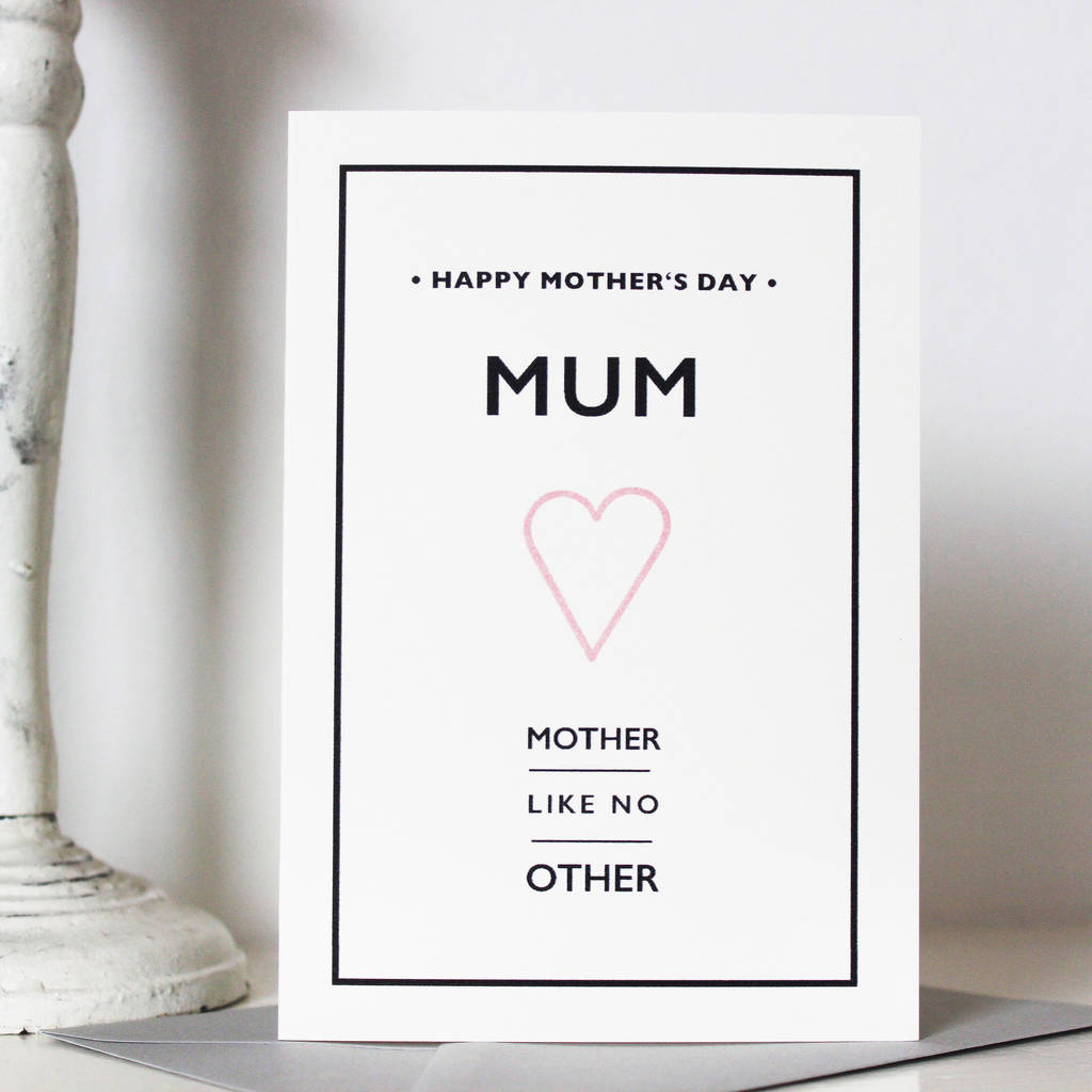 'mother like no other' card by made by b | notonthehighstreet.com