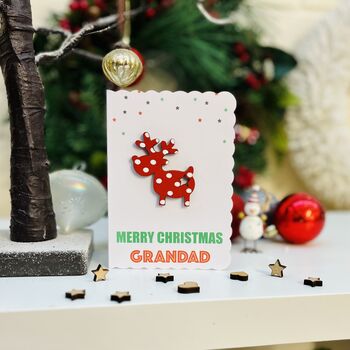 Christmas Card For Grandad, Nanny, Mum, Dad Any Name, 7 of 7