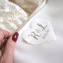 Brides Wedding Dress Keepsake Personalised Patch Label, thumbnail 2 of 3