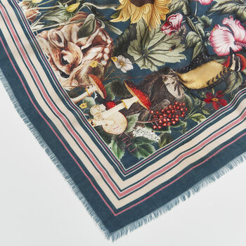 Green Botanical Long Scarf, 4 of 4