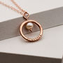 Personalised Pearl And Circle Necklace, thumbnail 4 of 12