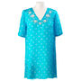 Turquoise Luxury Silk Embroidered Tunic, thumbnail 1 of 6