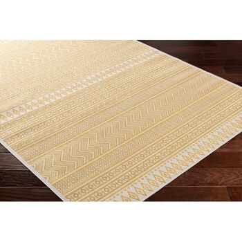 Indoor And Outdoor Boho Saffron Beige Rug, 6 of 9