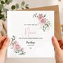 Granddaughter Christening Card, Pink Roses Baptism Card, Any Relationship, thumbnail 3 of 6