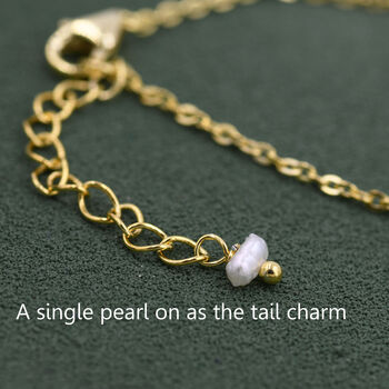 Sterling Silver Skinny Natural Pearl Bracelet, 7 of 12