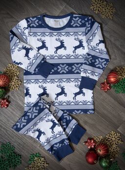 Christmas Pyjamas Family Matching Navy, 2 of 9