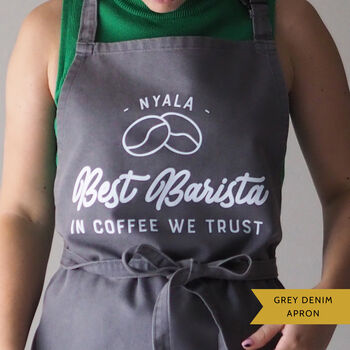 Personalised Coffee Kitchen Apron, 2 of 10