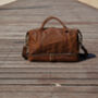 Leather Weekend Bag With Suit Compartment, thumbnail 9 of 12