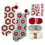 Set Of Two Christmas Stocking Crochet Kit, thumbnail 2 of 6