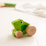 Personalised Push Along Wooden Frog Toy, thumbnail 2 of 4
