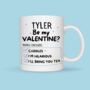 Personalised Be My Valentines Ceramic Tea Mug, thumbnail 4 of 4