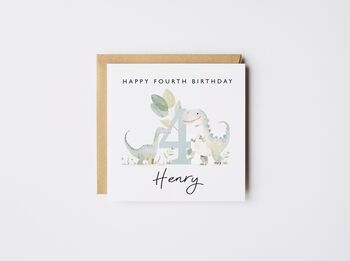 Dinosaur 3rd Birthday Card For Boy *Age Options, 4 of 5