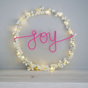 Joy Holly Wreath Light, 10 of 12