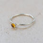 Sterling Silver Birthstone Stacking Ring, thumbnail 6 of 12