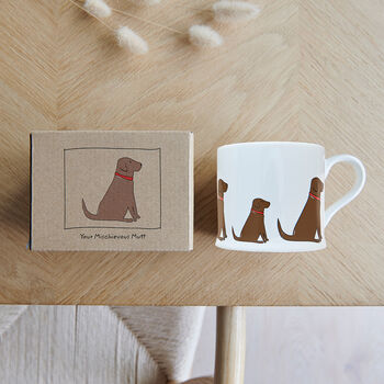 Chocolate Labrador Mug, 4 of 12